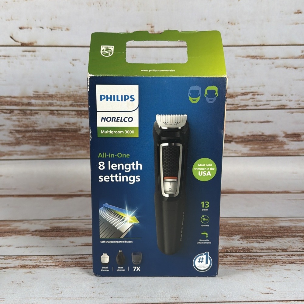 Norelco Philips Multi Groomer Series 3000 13-Piece Men's Trimmer Kit, MG3740/40